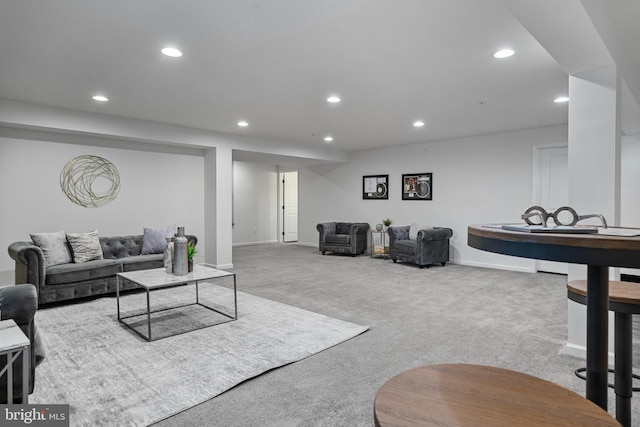 view of carpeted living room