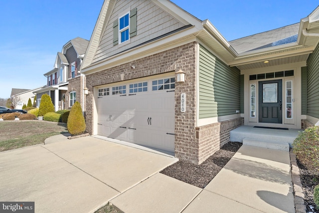 view of property exterior featuring a garage