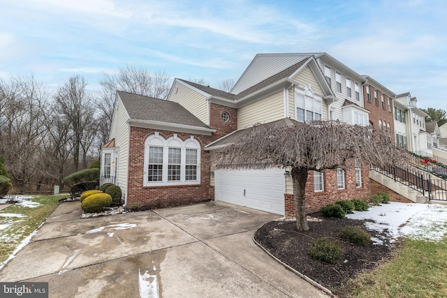 view of property exterior featuring a garage