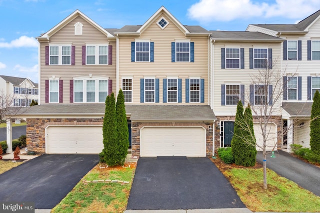 view of property featuring a garage