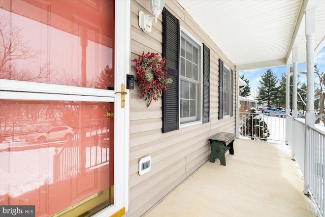 exterior space with covered porch