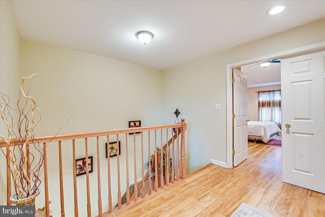 hallway featuring light hardwood / wood-style floors