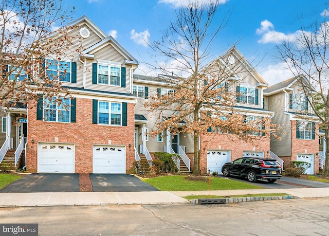 view of property with a garage