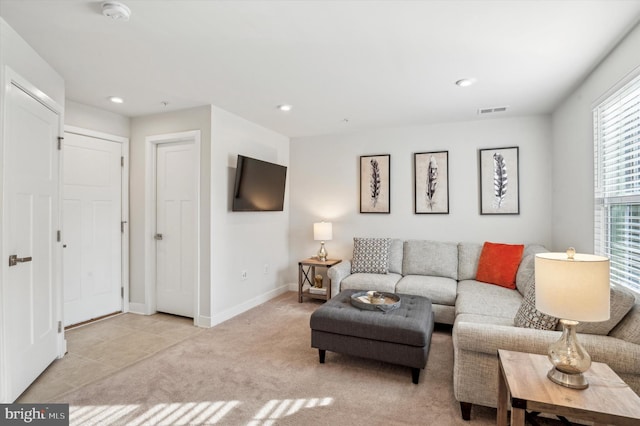 view of carpeted living room