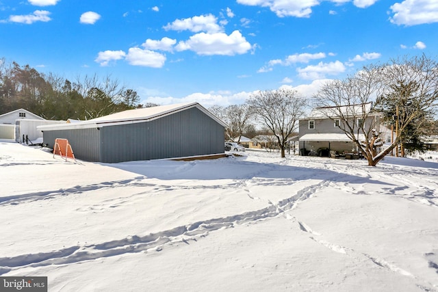 view of snowy exterior