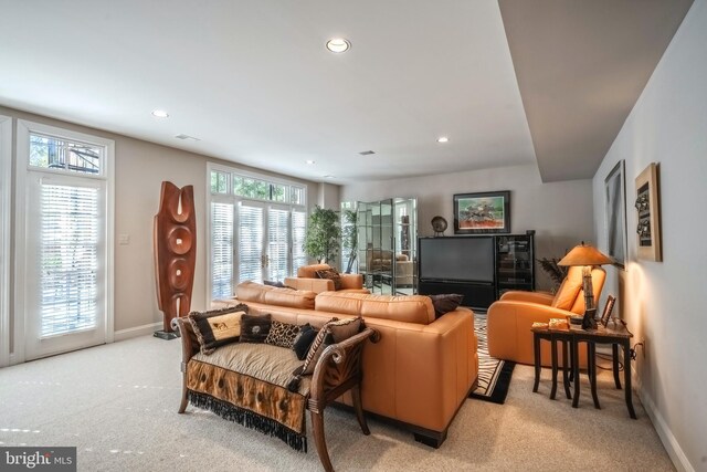 view of carpeted living room