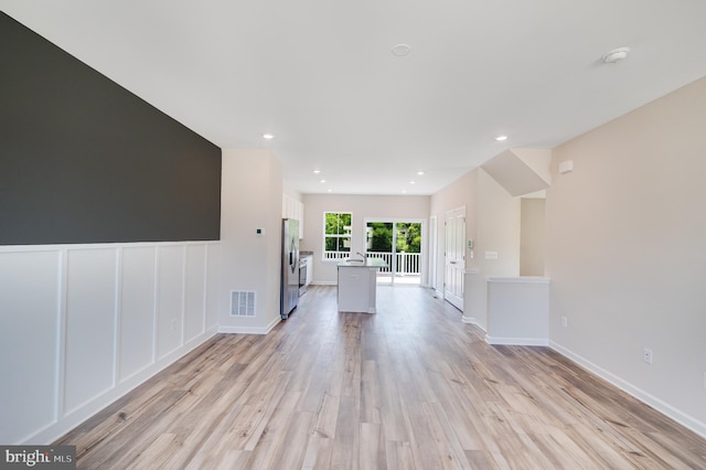 interior space with light wood-type flooring