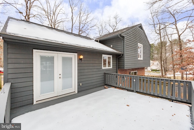 exterior space with french doors