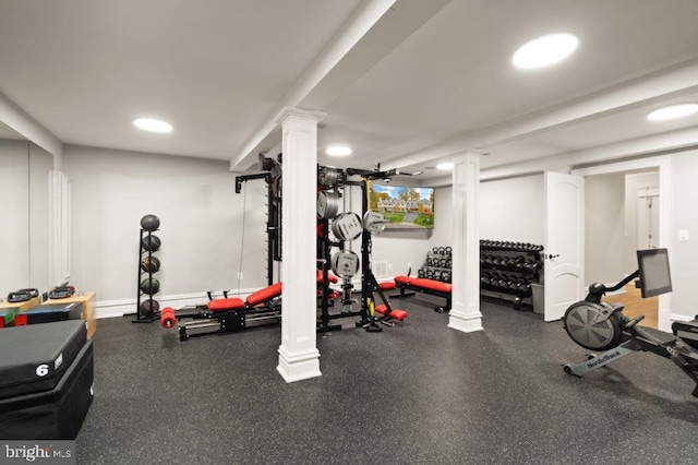 view of exercise room