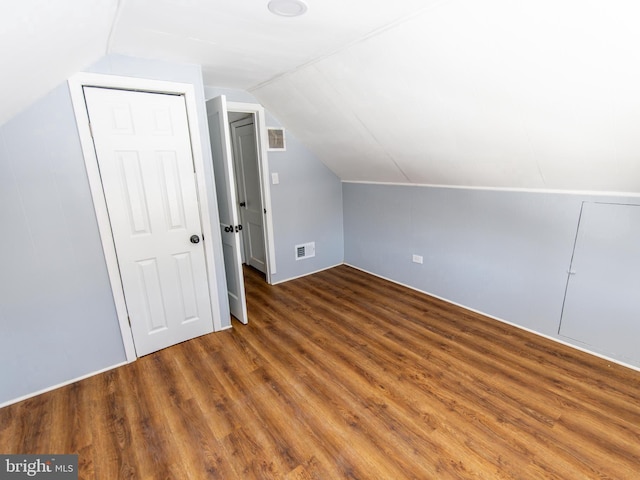 bonus room with lofted ceiling