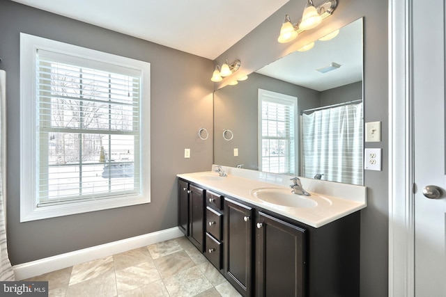 bathroom with vanity