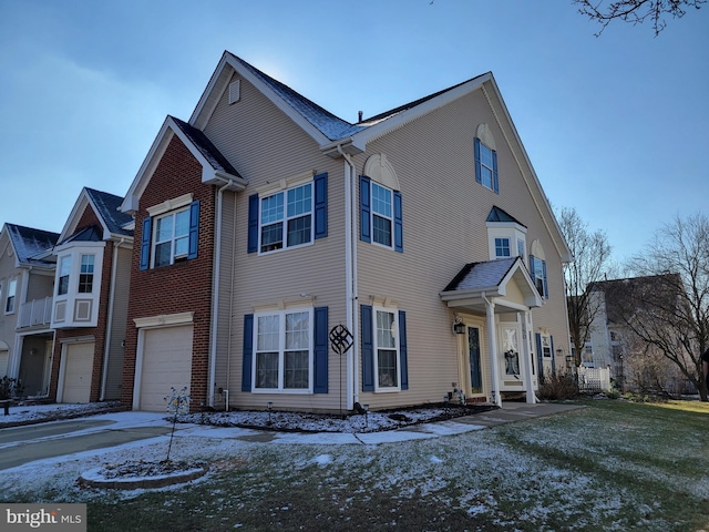 view of front of home featuring a garage