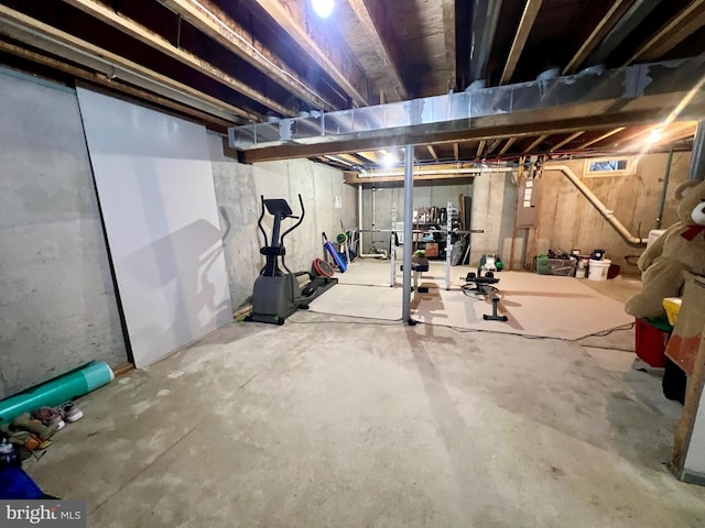 view of basement