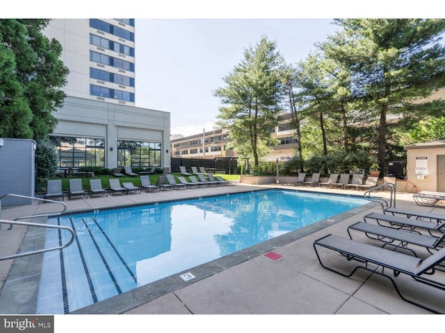 view of pool with a patio area