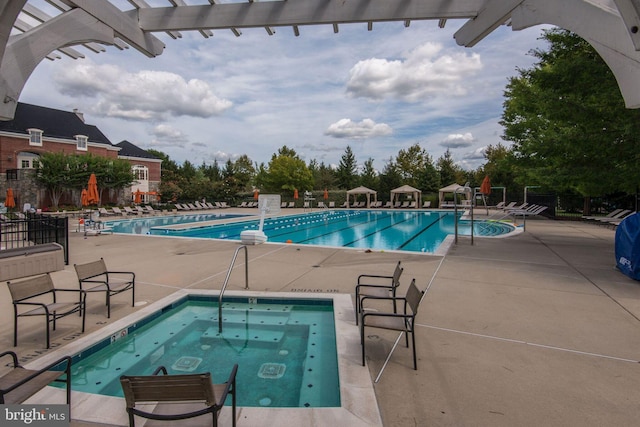 view of pool featuring a patio area