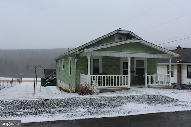 bungalow-style home with covered porch