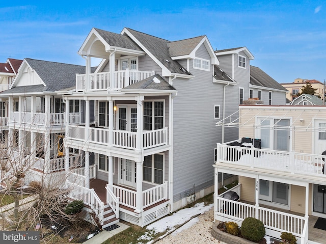 exterior space with a balcony