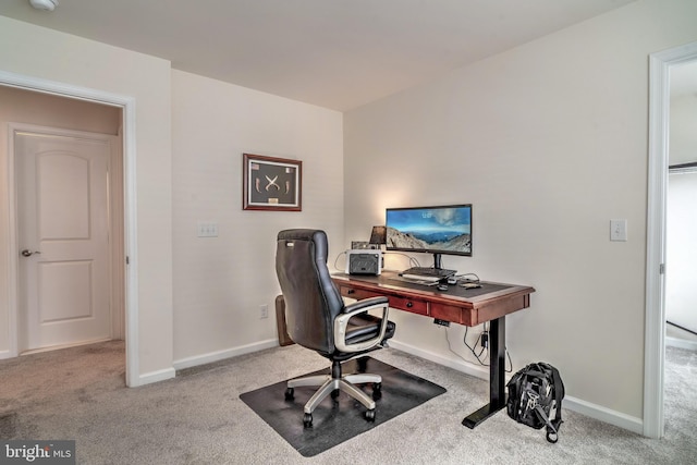 view of carpeted office