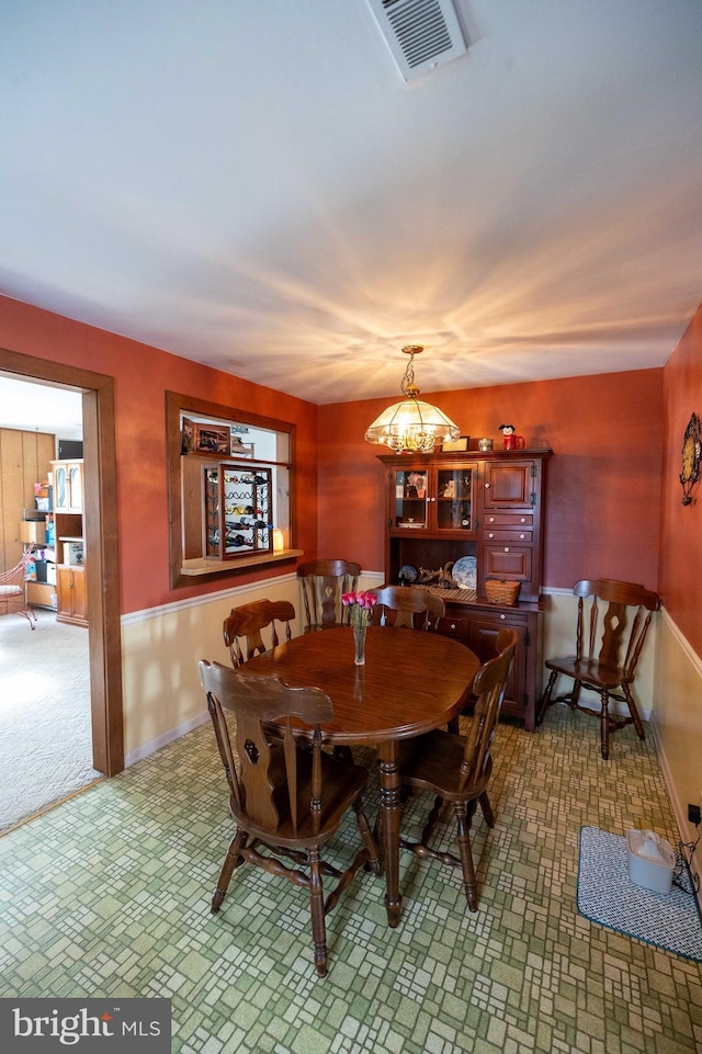 view of dining space