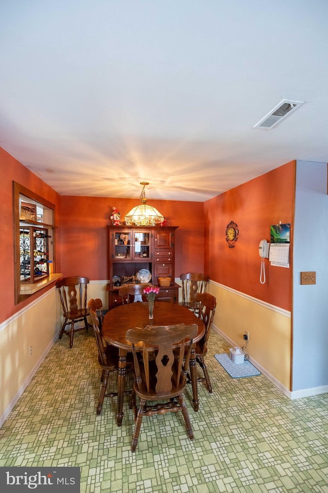 view of dining room