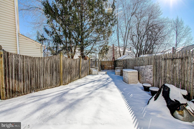 view of snowy yard