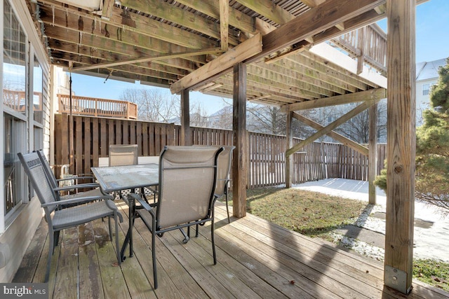 deck featuring a patio