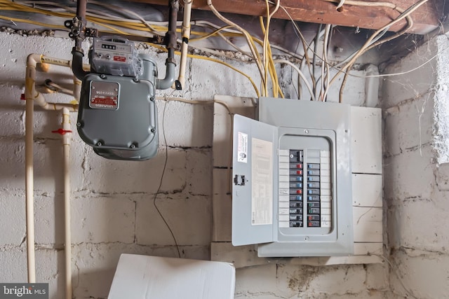 utility room featuring electric panel