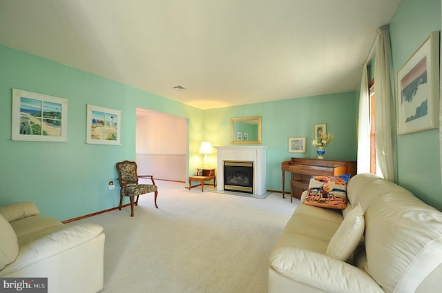 view of carpeted living room