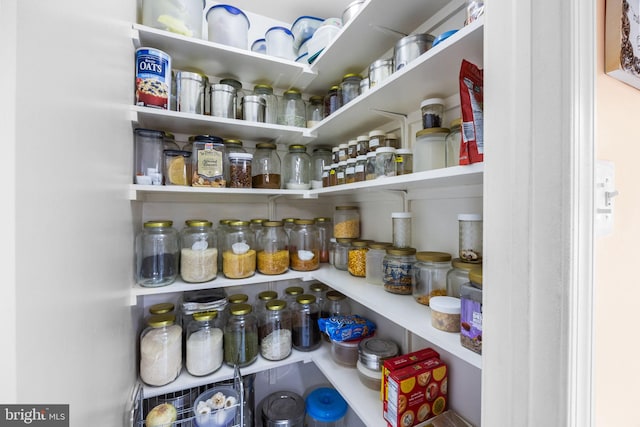 view of pantry