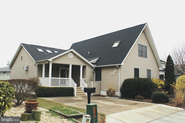 view of front of home with a porch