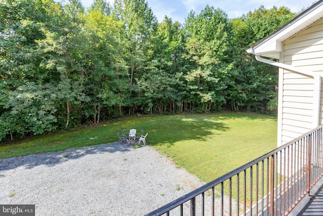 view of yard with a patio area