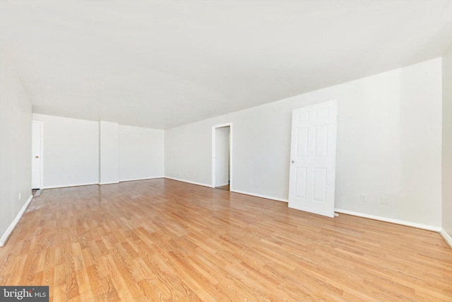 empty room featuring light wood-type flooring