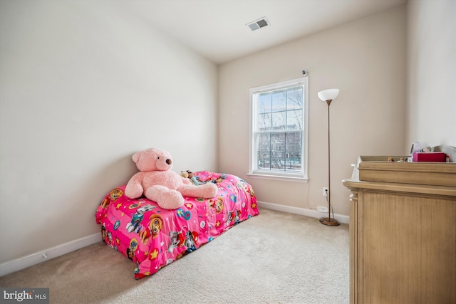 bedroom with carpet floors