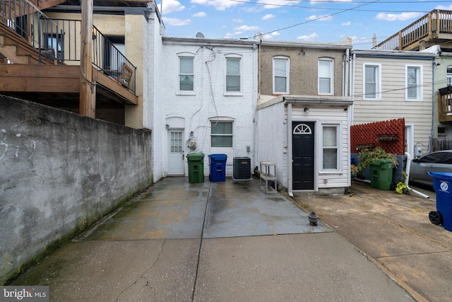 view of front of house with central AC unit