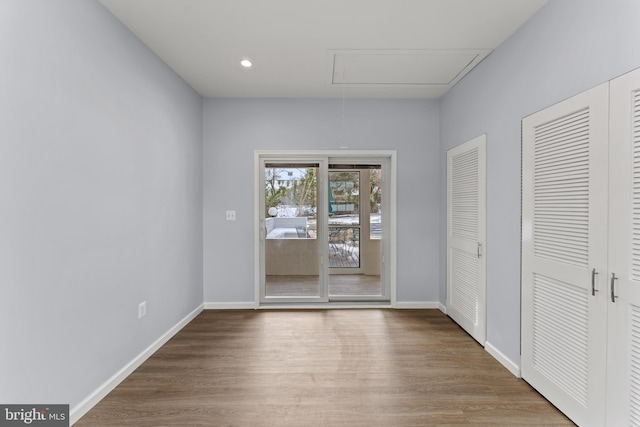 interior space featuring hardwood / wood-style floors