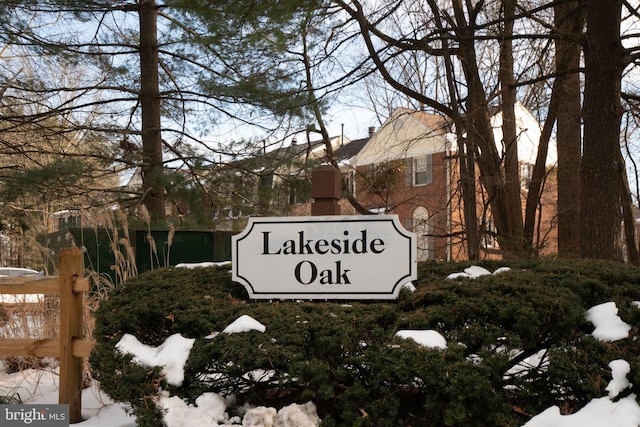 view of community sign