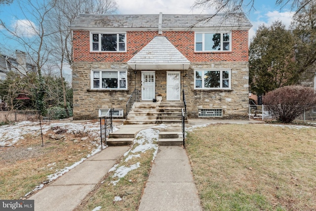 view of property with a front yard