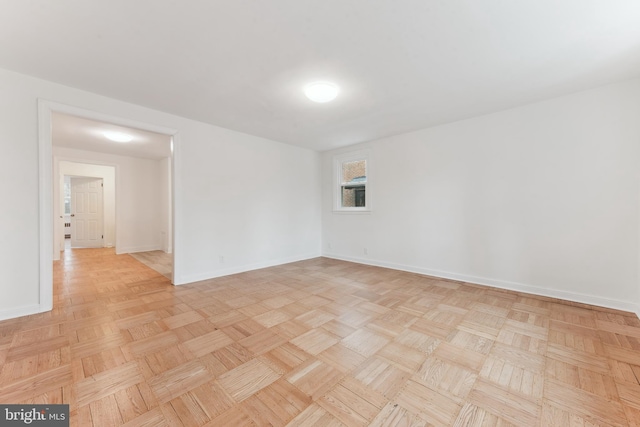 empty room featuring light parquet floors