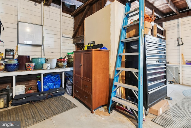 view of storage room