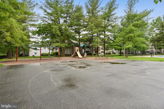 exterior space featuring basketball court