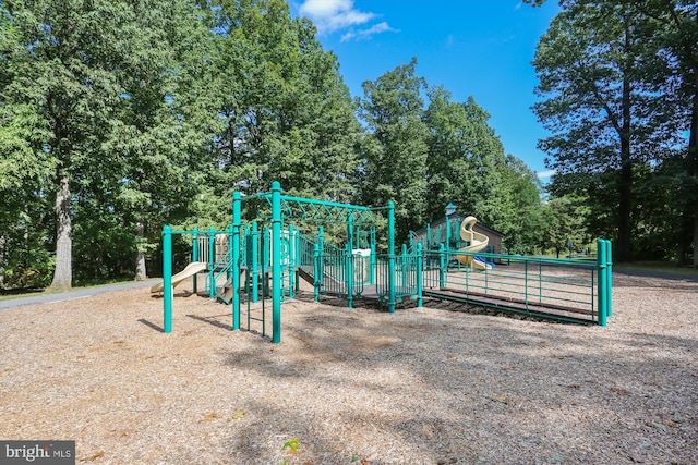 view of jungle gym