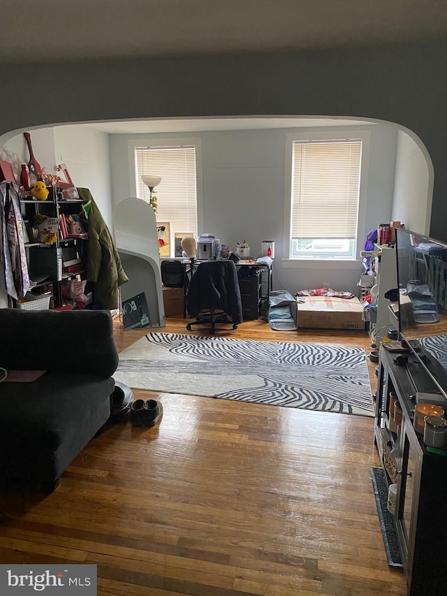 interior space featuring hardwood / wood-style flooring