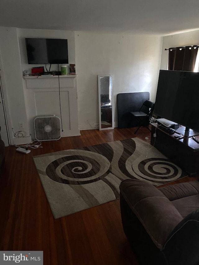 living room featuring hardwood / wood-style flooring