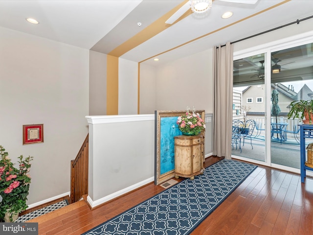 interior space featuring dark hardwood / wood-style flooring