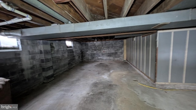 view of basement