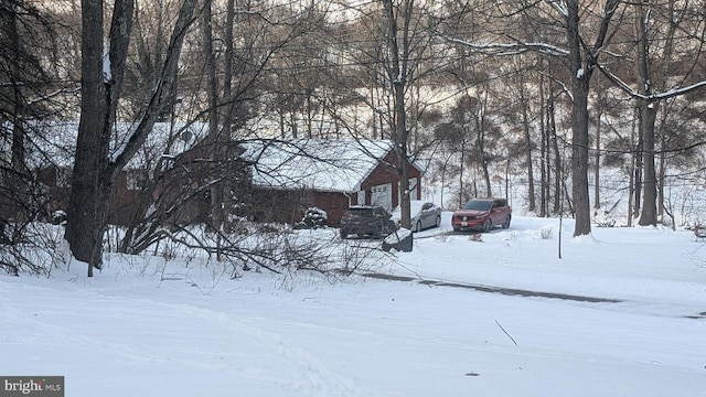 view of snowy yard