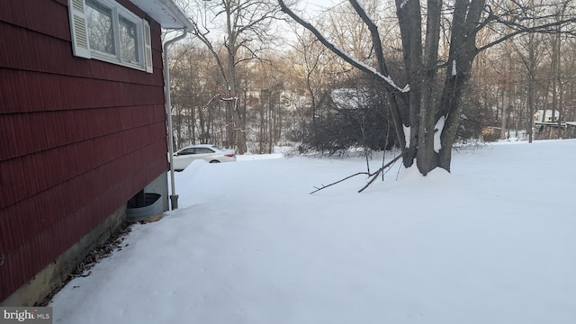 view of snowy yard