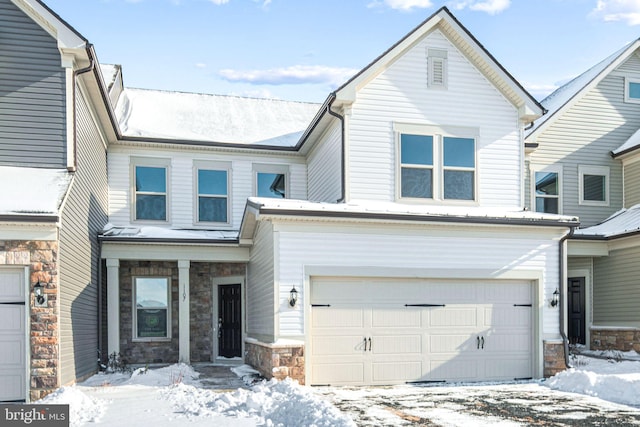 view of front of home featuring a garage