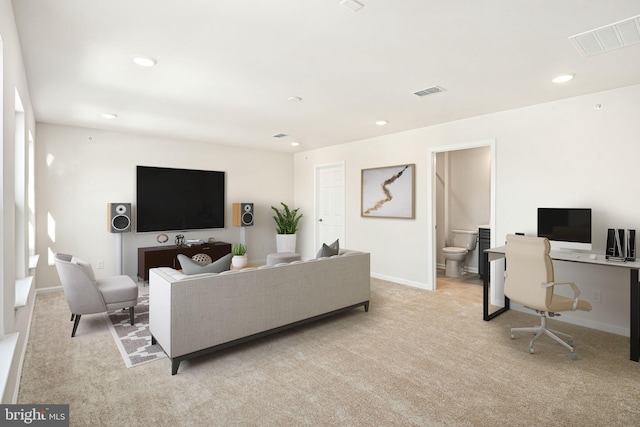 view of carpeted living room