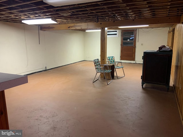 view of basement